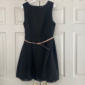 NWT Jason Wu for Target, Black belted dress with scalloped sequin petticoat